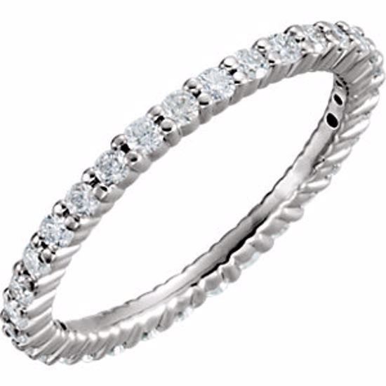 65459:100200:P 14kt White 1/2 CTW Diamond Eternity Band Size 7