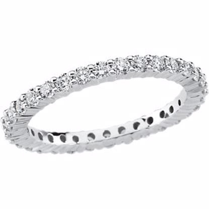 65460:100200:P 14kt White 1 CTW Diamond Eternity Band Size 7