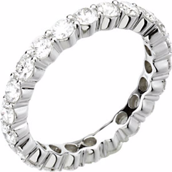 65462:100400:P 14kt White 2 CTW Diamond Eternity Band Size 5