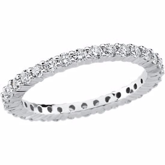 65460:100400:P 14kt White 1 CTW Diamond Eternity Band Size 5