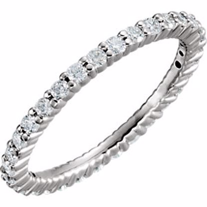 65459:100600:P 14kt White 1/2 CTW Diamond Eternity Band Size 5.5