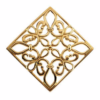 83389:100001:P Square or Diamond - Shape Filigree Pendant