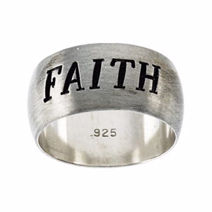 R43022:60010:P Sterling Silver Faith Ring Size 13