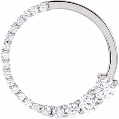 65395:100012:P 14kt White 1/2 CTW Diamond Circle Journey Pendant