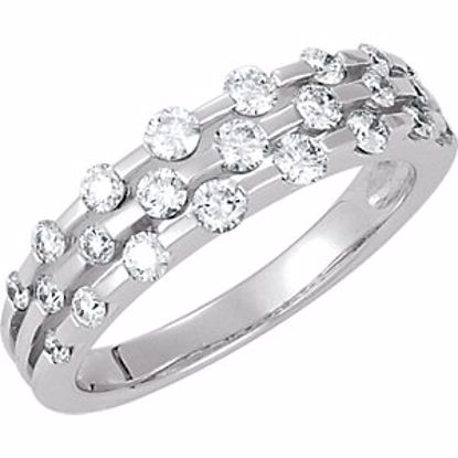 65655:60001:P 14kt White 1 CTW Diamond Anniversary Band