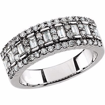 65656:60001:P 14kt White 1 CTW Diamond Anniversary Band