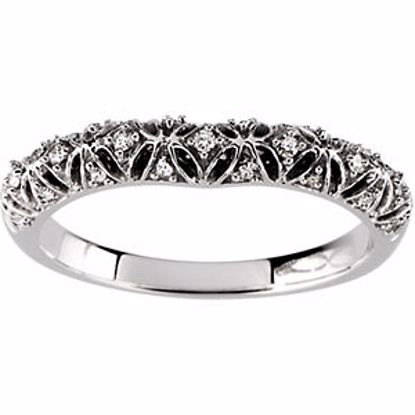 65551:60003:P 14kt White 1/10 CTW Diamond Band