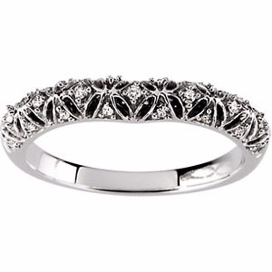 65551:60003:P 14kt White 1/10 CTW Diamond Band