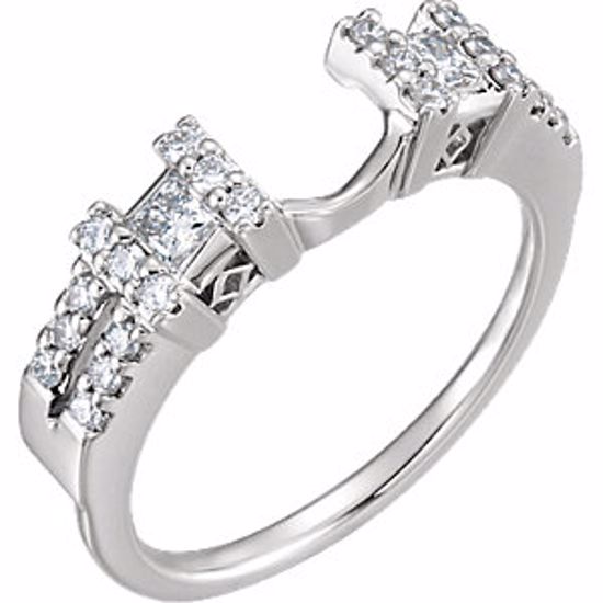 65513:60001:P 14kt White 1/2 CTW Diamond Ring Enhancer Size 7