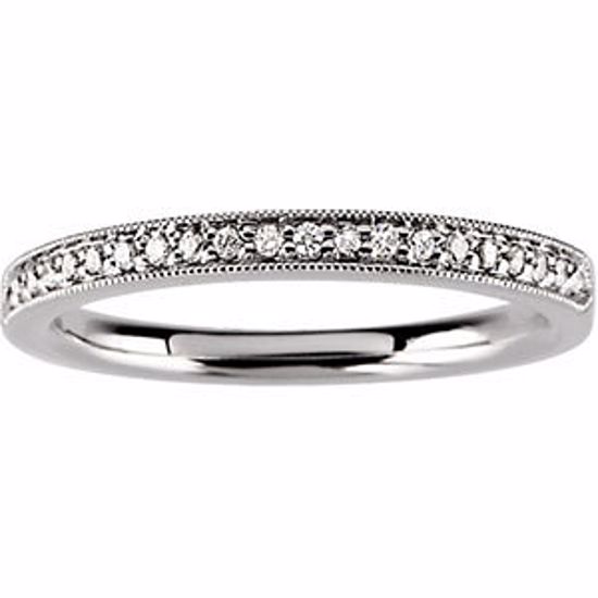 65611:60002:P 14kt White 1/8 CTW Diamond Band