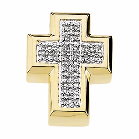 R41191D:60001:P Two-Tone Cross Pendant