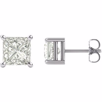 65785:60006:P Charles & Colvard Moissanite® Friction Back Stud Earrings