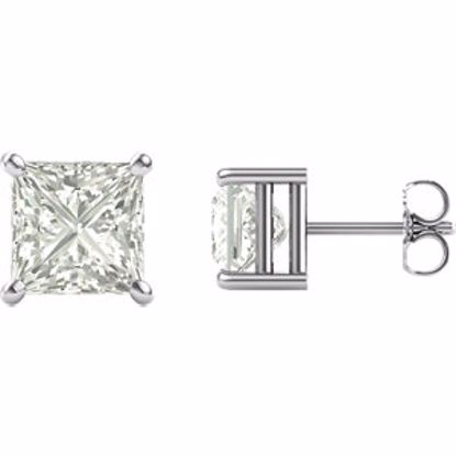 65785:60008:P Charles & Colvard Moissanite® Friction Back Stud Earrings