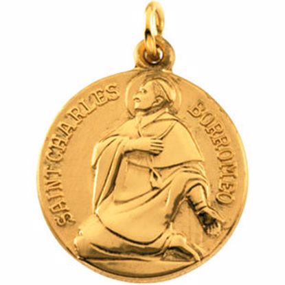 R41756:60001:P 14kt Yellow 18mm St. Charles Medal