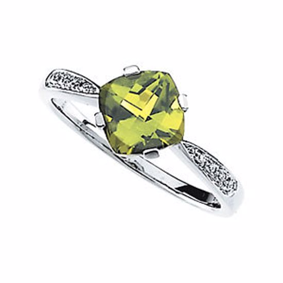 65937:60001:P Peridot & Diamond Accented Ring