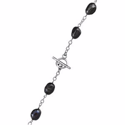 65970:60002:P Sterling Silver Black Freshwater Cultured Baroque Pearl 18" Necklace