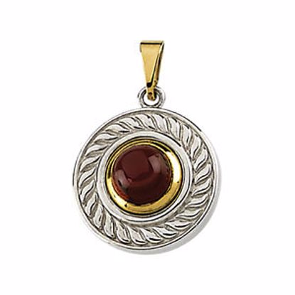 65977:60001:P Genuine Rhodolite Garnet Cabochon Pendant