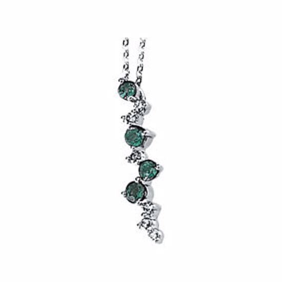 66104:60001:P Genuine Emerald & Diamond Necklace