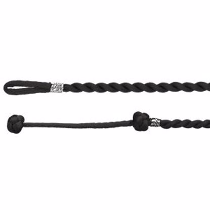 CH814:60001:P Black Satin Twist Necklace 3mm 