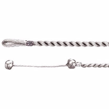CH817:60001:P White Satin Twist Necklace 3mm 