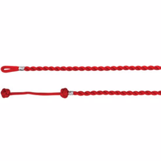 CH818:60001:P Red Satin Twist Necklace 3mm 