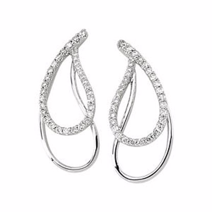 66033:60001:P Diamond Paisley Earrings