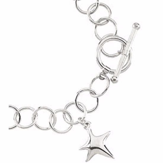 CH837:60001:P Link Bracelet with Star