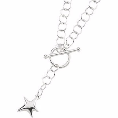 CH836:60001:P Toggle Necklace with Star Dangle