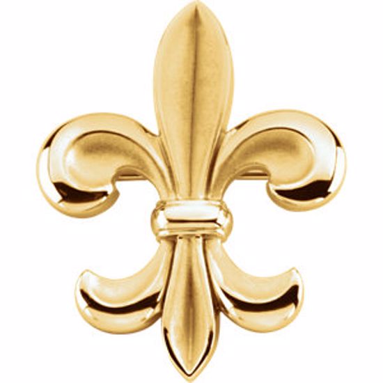 83795:100001:P 14kt Yellow Fleur-de-lis Brooch