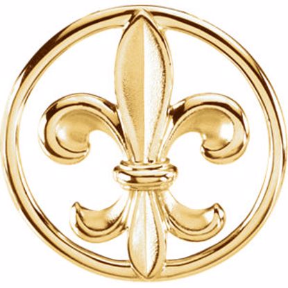 83797:304833:P 10kt Yellow Fleur-de-Lis Pendant