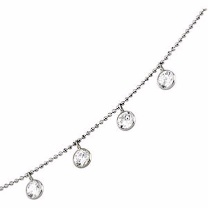 66218:60002:P Cubic Zirconia Bezel Necklace