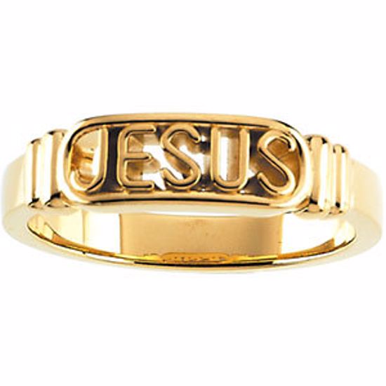 R16611KIT:104330:P 10kt Yellow In The Name of Jesus® Chastity Ring Size 6