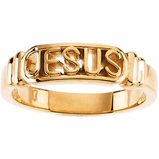 R16611KIT:144105:P 10kt Yellow In The Name of Jesus® Chastity Ring Size 7