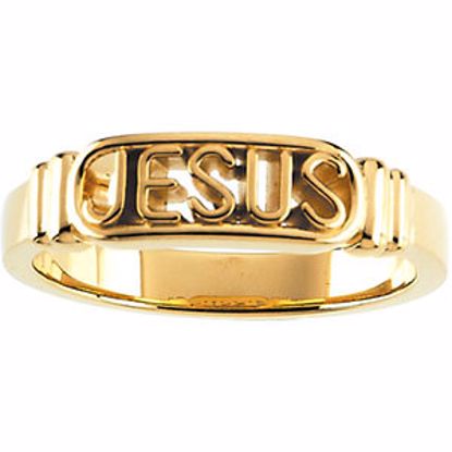 R16611KIT:144106:P 10kt Yellow In The Name of Jesus® Chastity Ring Size 8