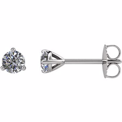 66229:60004:P 14kt White 1/4 CTW Diamond Friction Post Stud Earrings