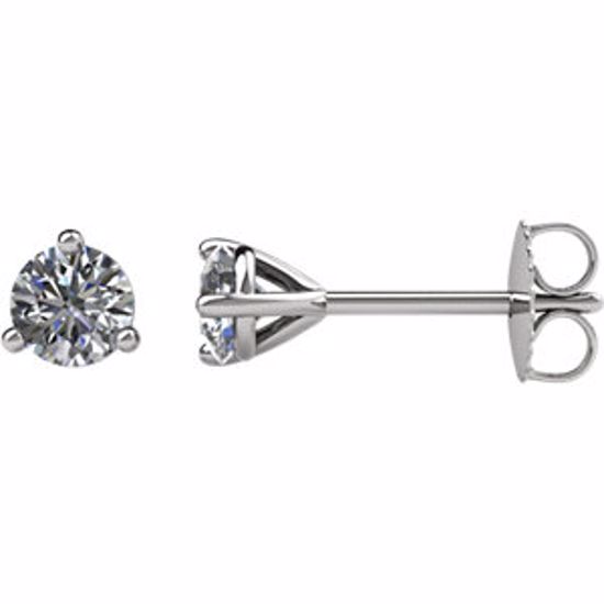 66229:60006:P 14kt White 1/3 CTW Diamond Friction Post Stud Earrings