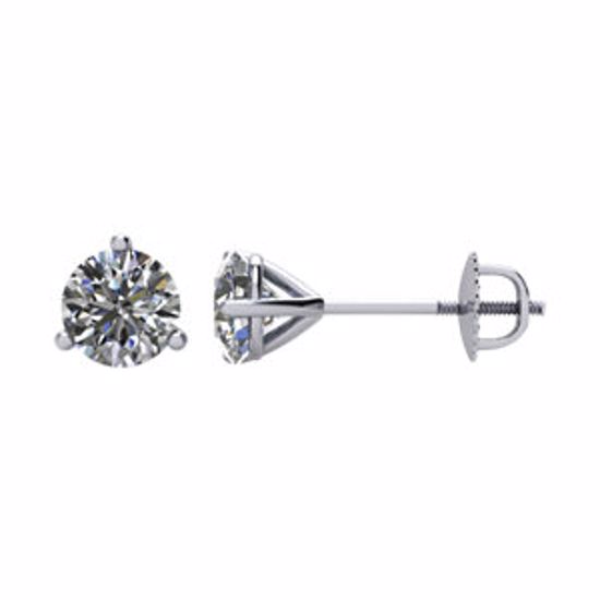 66230:60004:P 14kt White 3/4 CTW Diamond Threaded Post Earrings