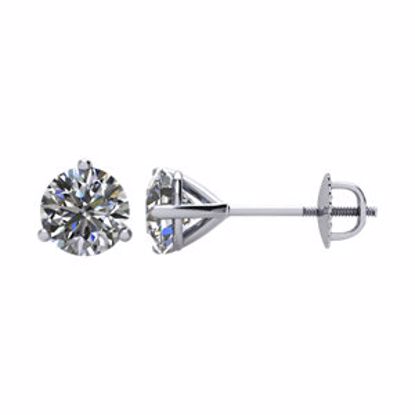 66230:60006:P 14kt White 1 CTW Diamond Threaded Post Earrings