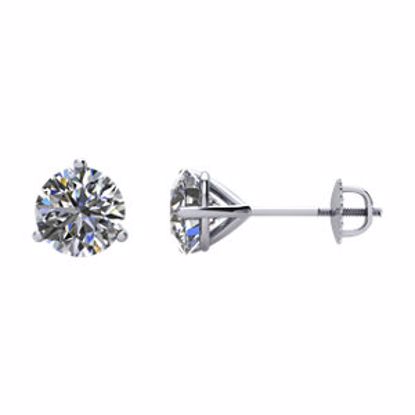 66230:60008:P 14kt White 1 1/2 CTW Diamond Threaded Post Earrings