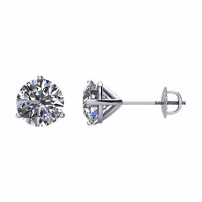 66230:60010:P 14kt White 2 CTW Diamond Threaded Post Earrings