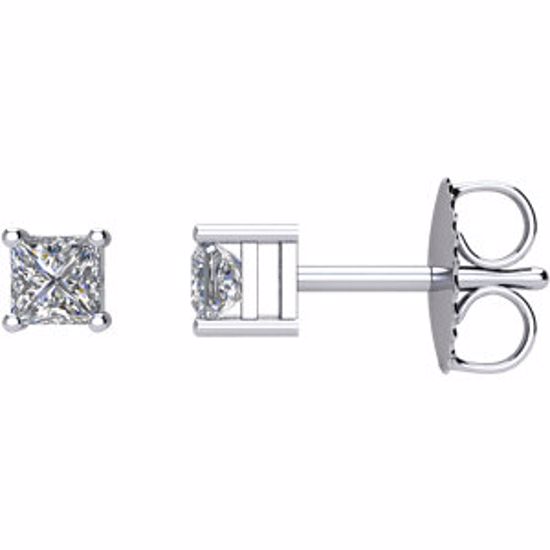 66231:60002:P 14kt White 1/4CTW Diamond Earrings