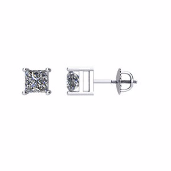 66232:60006:P 14kt White 1/2 CTW Diamond Threaded Post Stud Earrings