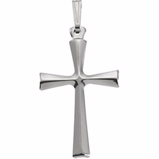 R16171:67401:P Plain Hollow Cross Pendant