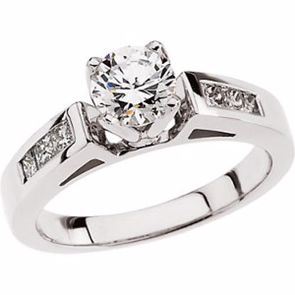 60084:251501:P 14kt White 1 3/8 CTW Diamond Engagement Ring 