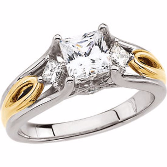 65627:60003:P 14kt White & Yellow 1 3/8 CTW Diamond Engagement Ring 