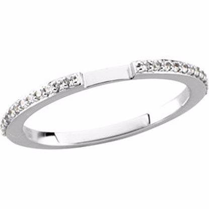 66369:100035:P 14kt White 1/8 CTW Diamond Band for 5.5X5.5 Engagement