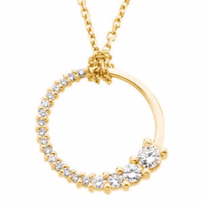 69020:65395:P 14kt Yellow 1/5 CTW Diamond Journey 18" Necklace