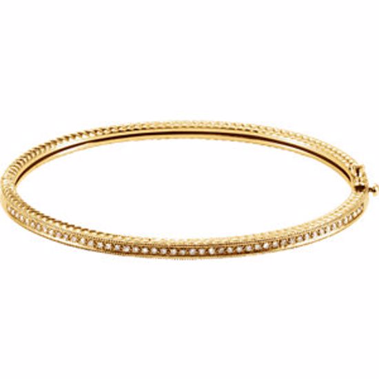 66377:60001:P 14kt Yellow 1/3 CTW Diamond Bangle Bracelet