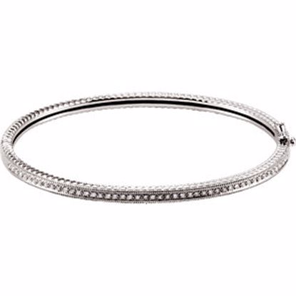 66377:60002:P 14kt White 1/3 CTW Diamond Bangle Bracelet