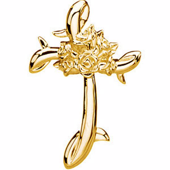 R42153:100003:P Floral Cross Pendant